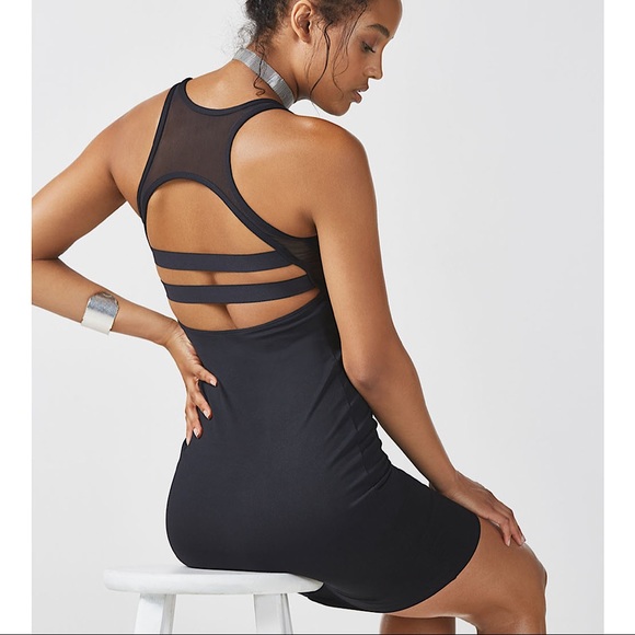 Fabletics Dresses & Skirts - Fabletics Tropez Athletic Tank Mini Dress Black Size Medium